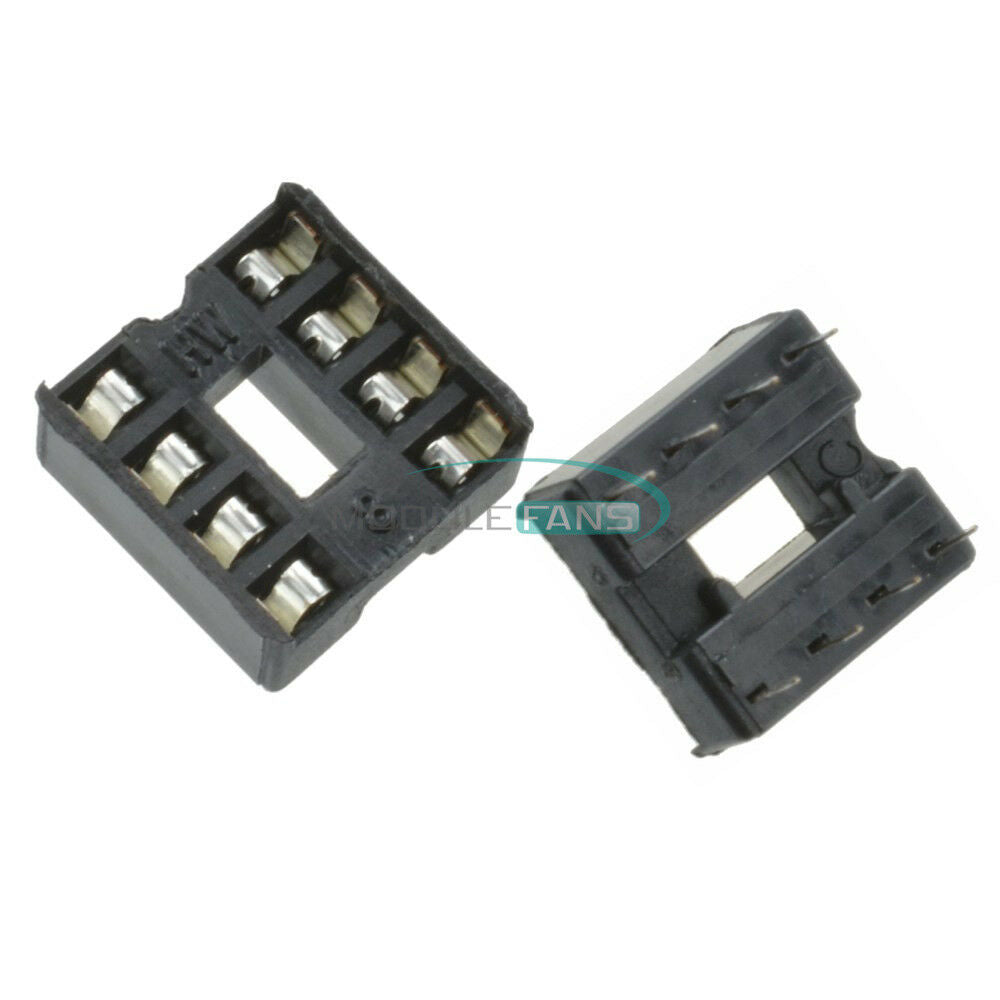 100PCS DIP8 Integrated Circuit 8 Pin IC Sockets Adaptor Solder Type New