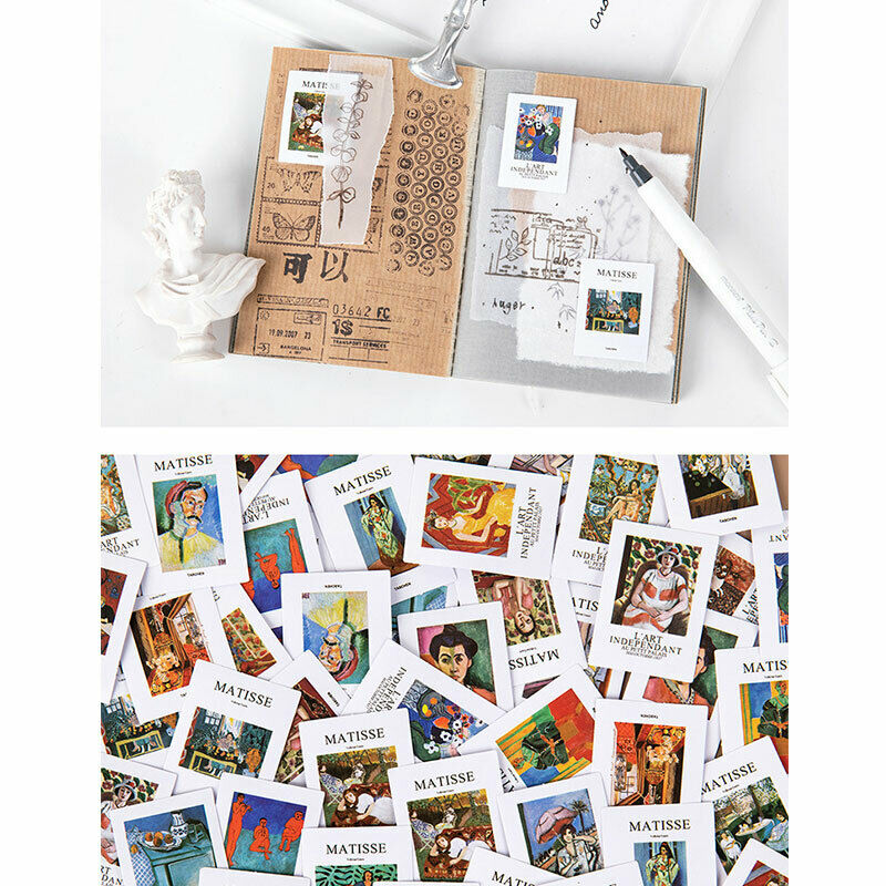 46pcs/pack Artist Matisse Painting Label Stickers Decorative Stationery D.l8