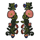 2 Pcs Embroidery Flower Iron On Patch Badge Bag Hat Jeans Dress Applique Crafts