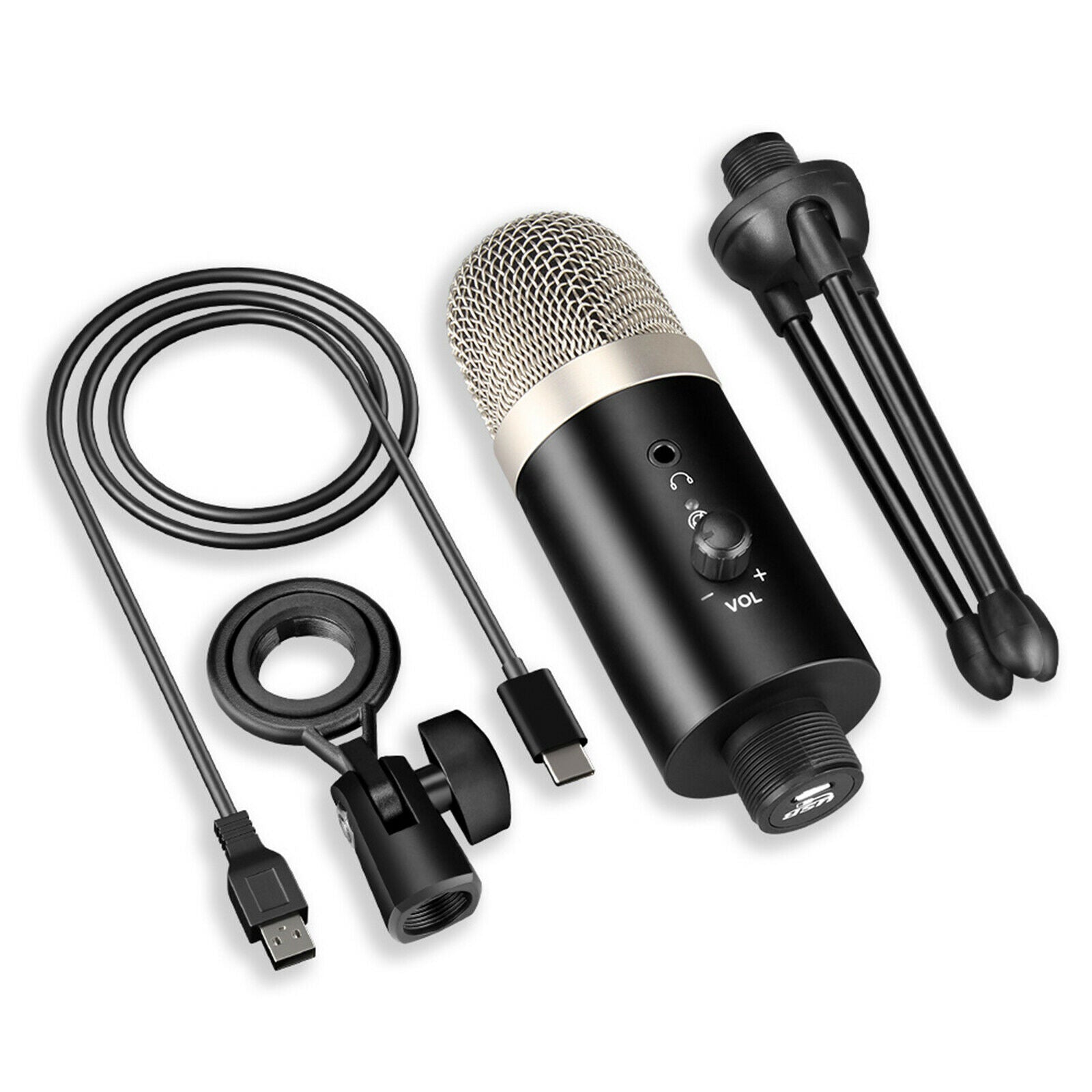 USB Cardioid Computer Microphone Compatible for Laptop Gaming Streaming Mic