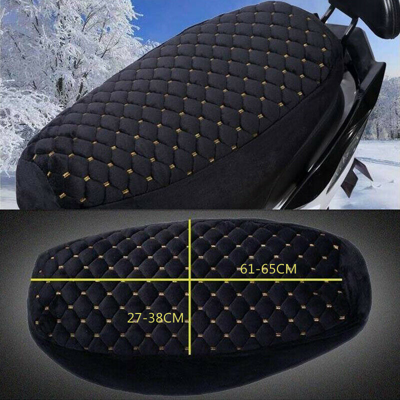 Motorbike Seat Cushion Plush Cotton Comfortable Warm Scooter Bike Seat Cover Mat