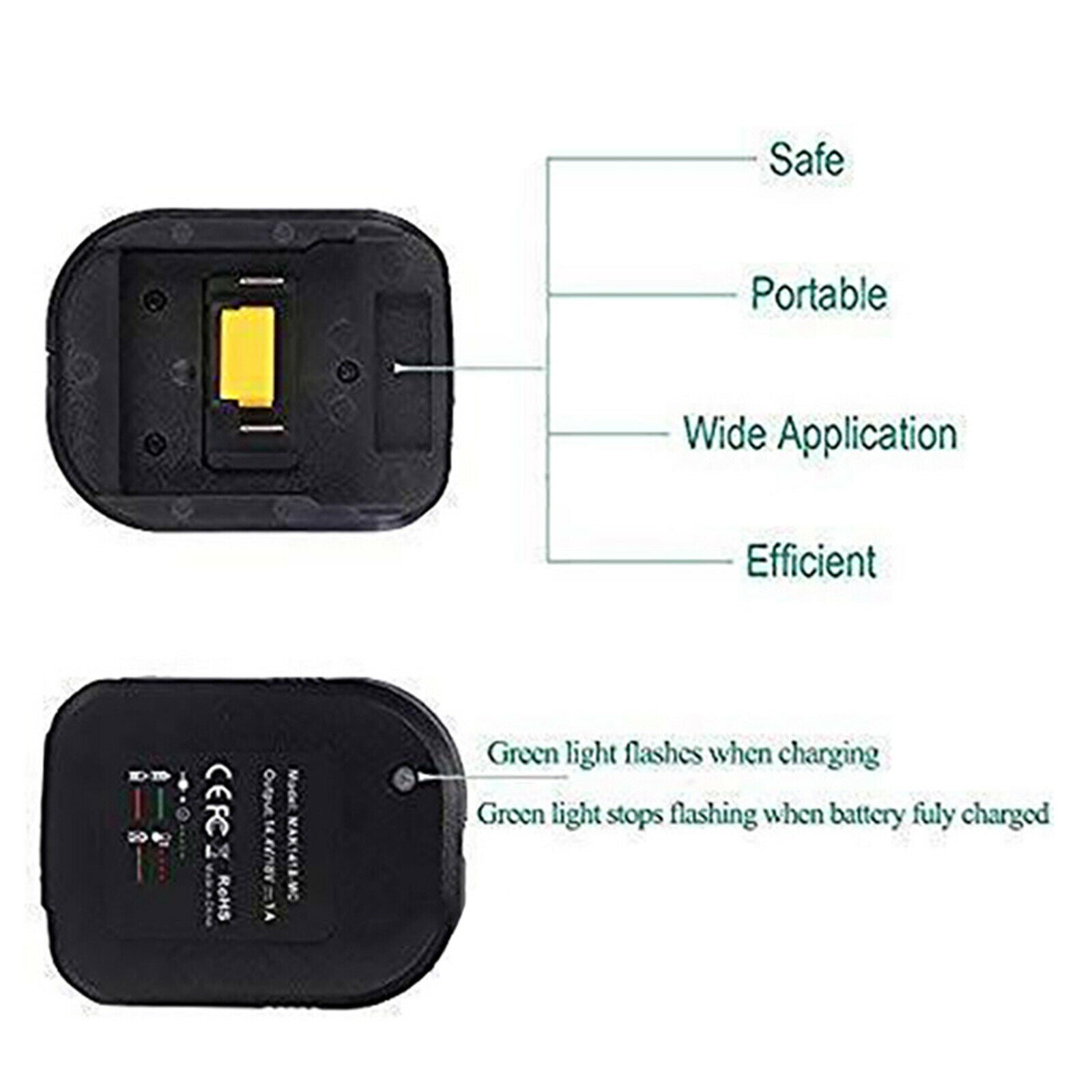MT45 18V Battery Charger for 18V BL1415 BL1850 Power Tool Parts US Plug