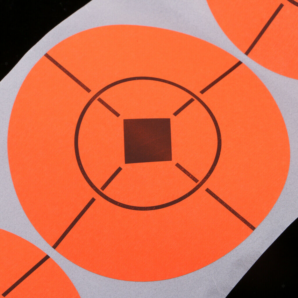 100pcs / roll   3 "  Self   adhesive   Orange   Target   Stiers   for   Shooting