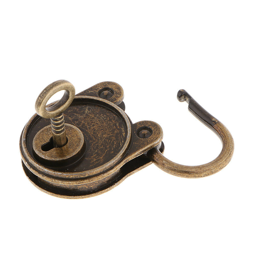 Bronze Padlocks Key Lock Hasps for Treasure Chest Suitcase Door Jewelry Box