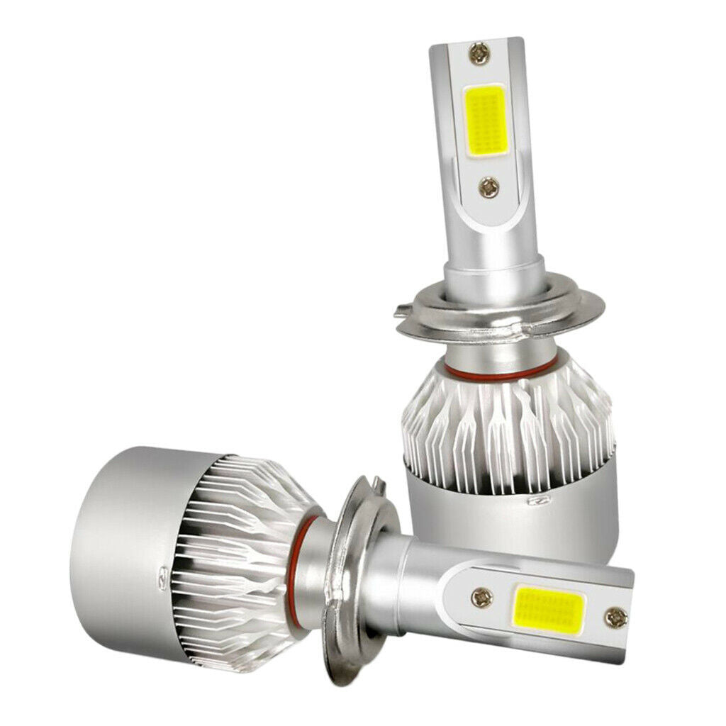 Auto Car COB LED Fog Headlight Bulb Conversion Kit Hi/Lo Beam Lamps H7 6000K