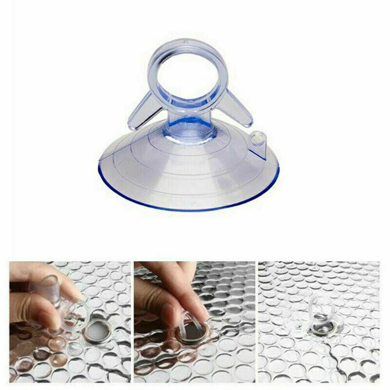 20 X 45mm Car Sunshade Suction PVC Cups Clear Rubber Plastic Window Suckers Pads