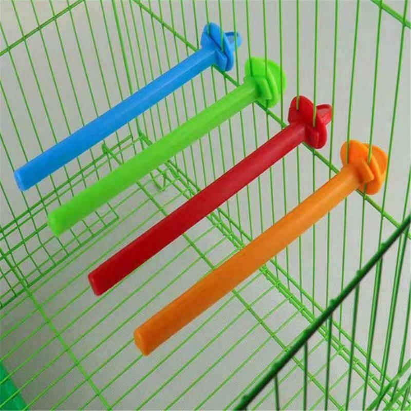 Parrot Perch Plastic Stand Training Bar Easy to Install Cage Accessories