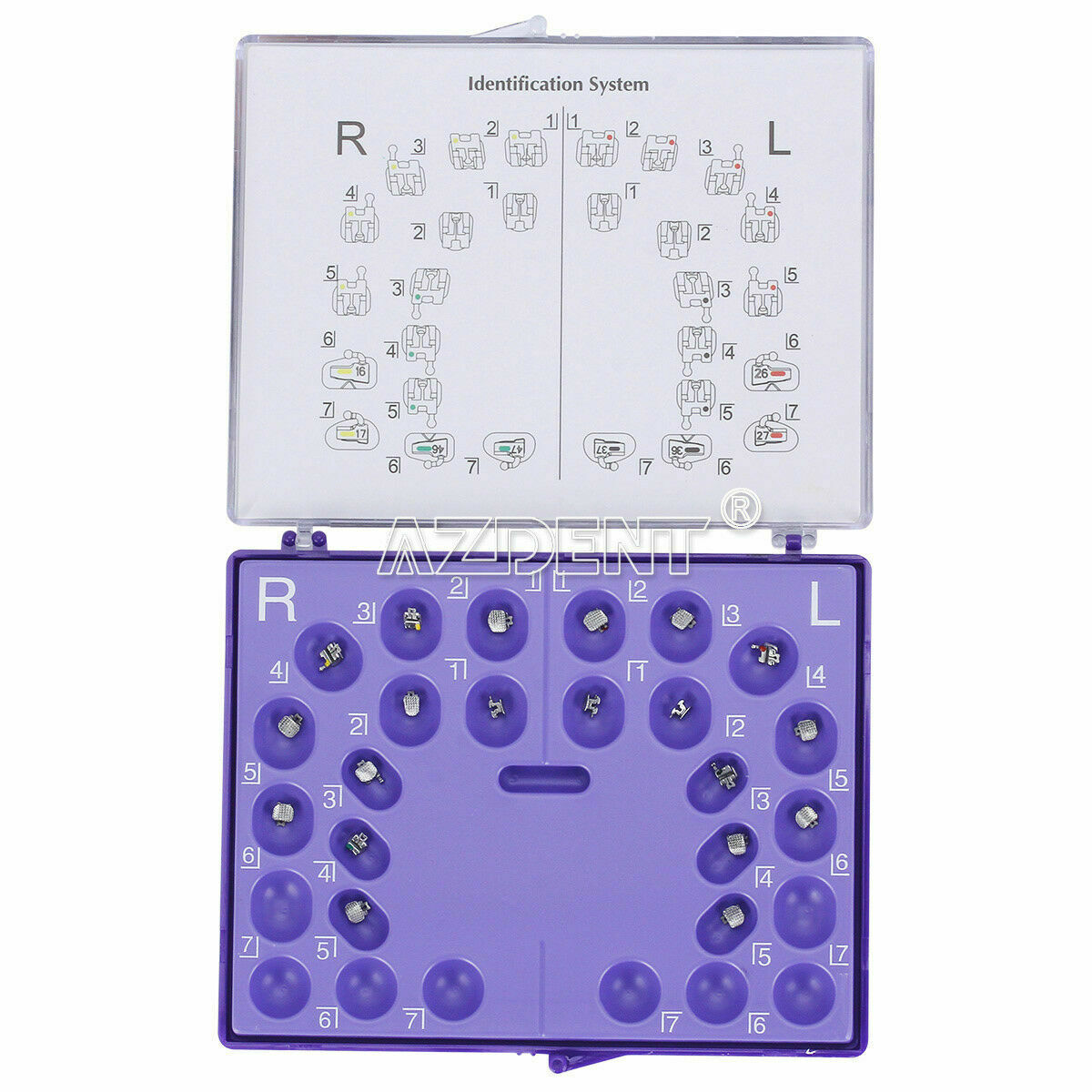 5 Kits Dental Orthodontic Self-Ligating Brackets Braces 0.022 MBT 3 hooks Metal