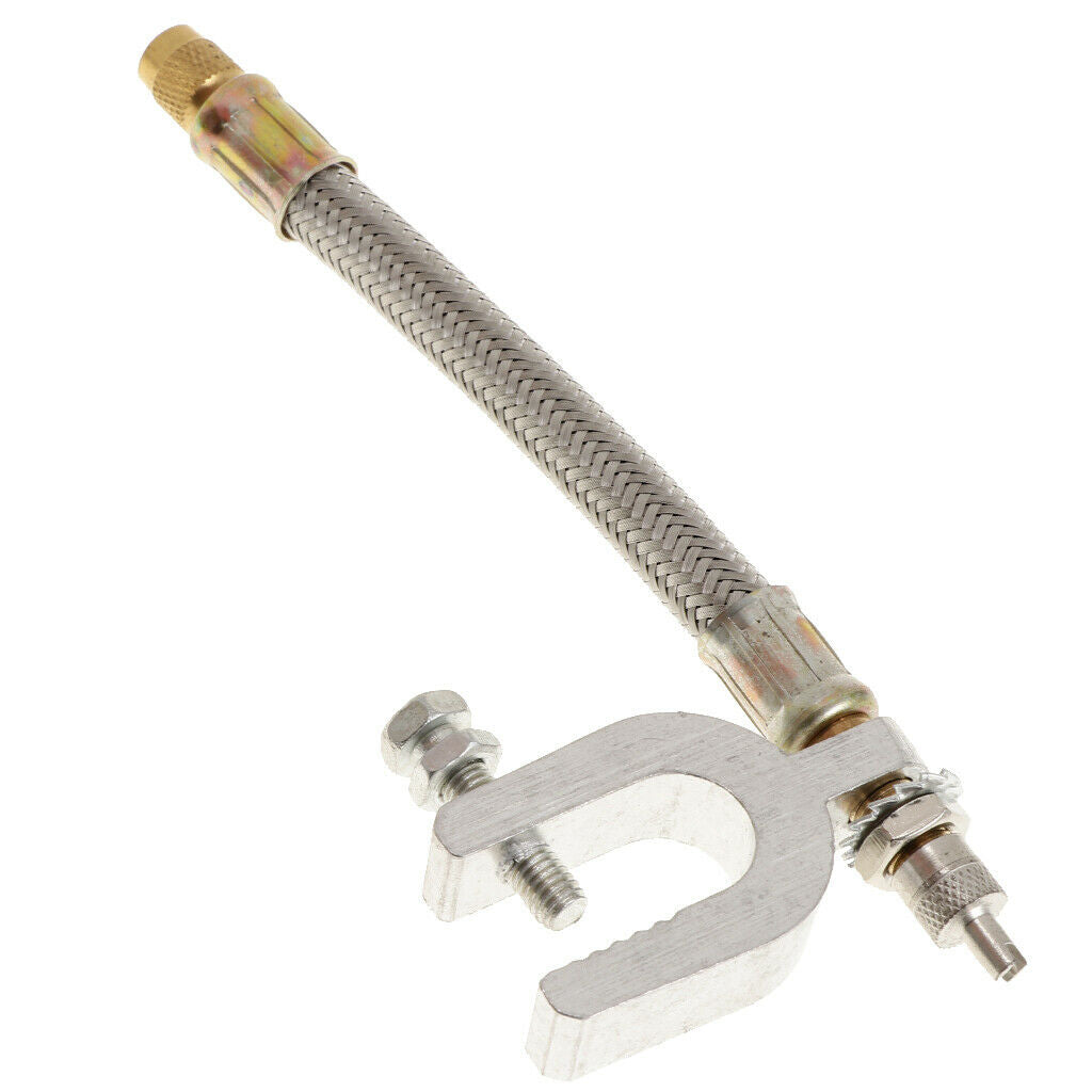 MagiDeal stainless steel tire valve extension adapter with aluminum clamp