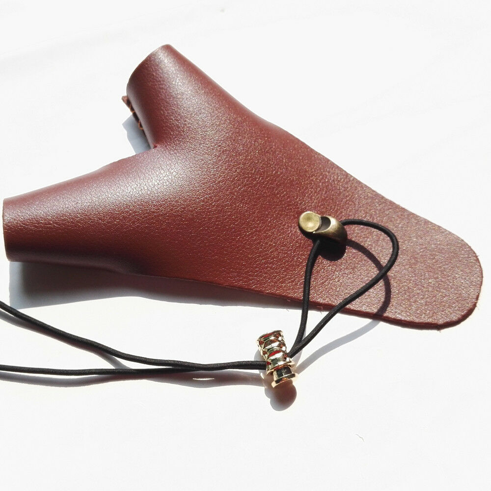 Archery Glove 2 Finger Guard Left Hand Protector Gear Bow Soft Leather Handmade