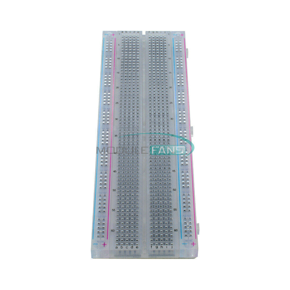 830-Tie Point MB102 Transparent Material Breadboard Solderless PCB For Arduino
