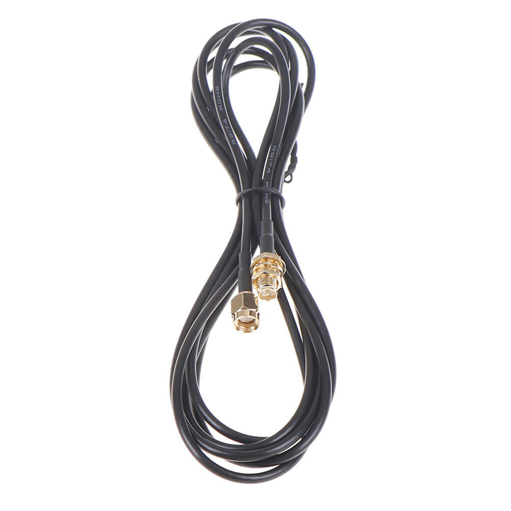 1PC 1m WiFi router antenna extension cable cord RG174 RP-SMA male to femal.l8