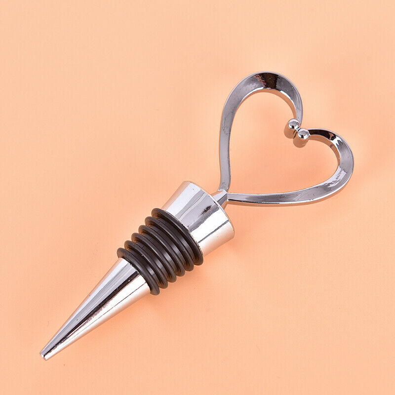 1pcs Heart Shaped Red Wine Champagne Wine Bottle Stopper Valentines Wedding  Qx