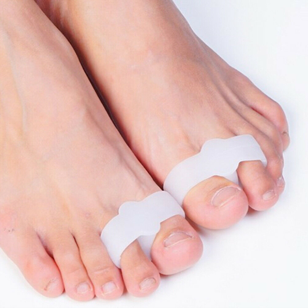 2Pcs#Silicone Gel Toe Separator Thumb Valgus Protector Bunion Adjuster Foo.l8