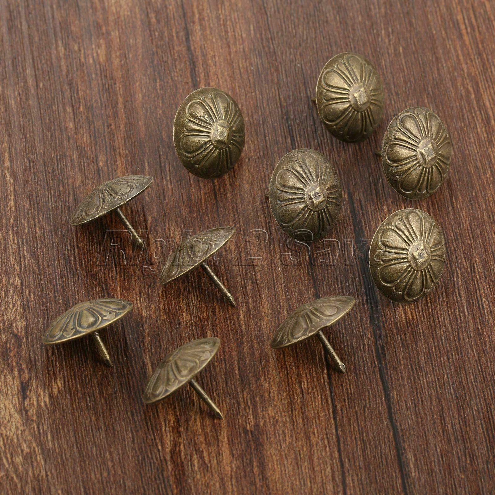 19*15mm Round Tacks Sofa Jewelry Box Furniture Decorative Upholstery Nails Pins