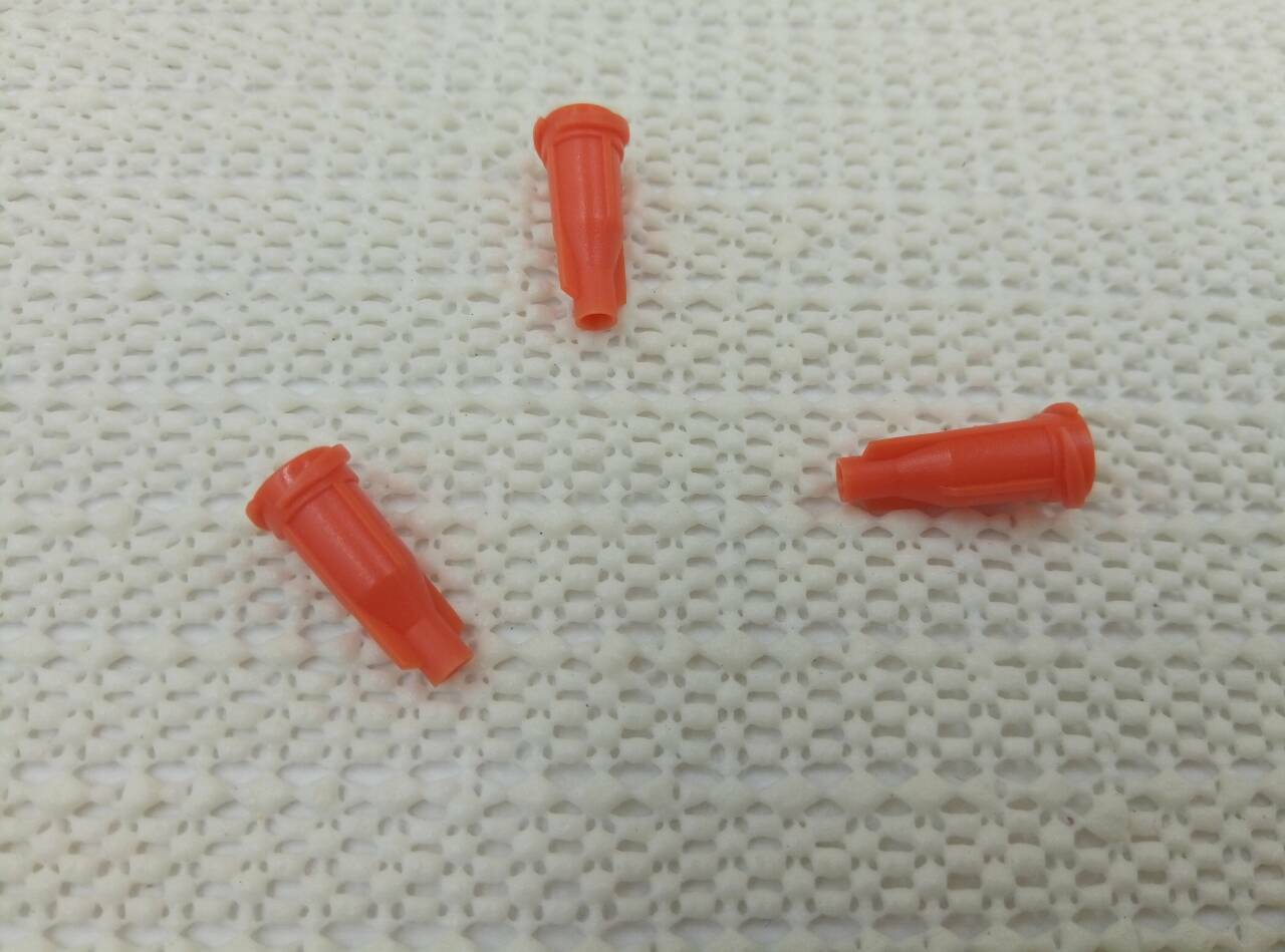 100PCS Orang Lock Syringe Tips Caps Injector Dispensing Needle Sealing Plug
