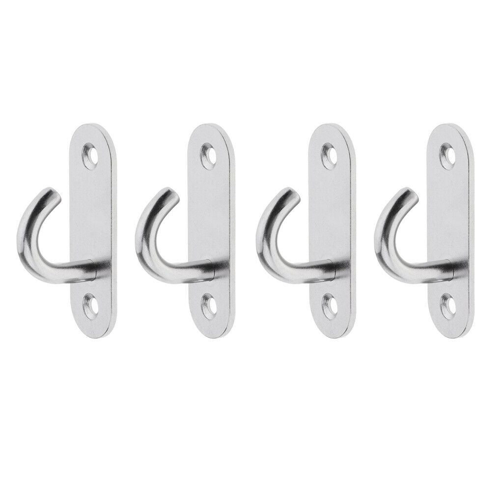 4pcs M8 Wall Hook Heavy Duty Stainless Pad Eye Plate Marine Boate Accessory