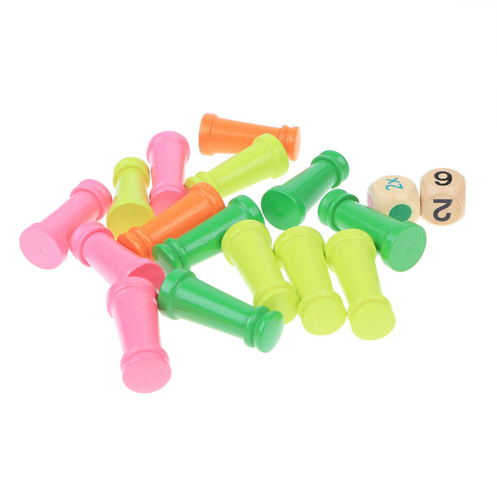 Colored Stacking Game Wooden Building Blocks Tower Board Games for Kids Adults,