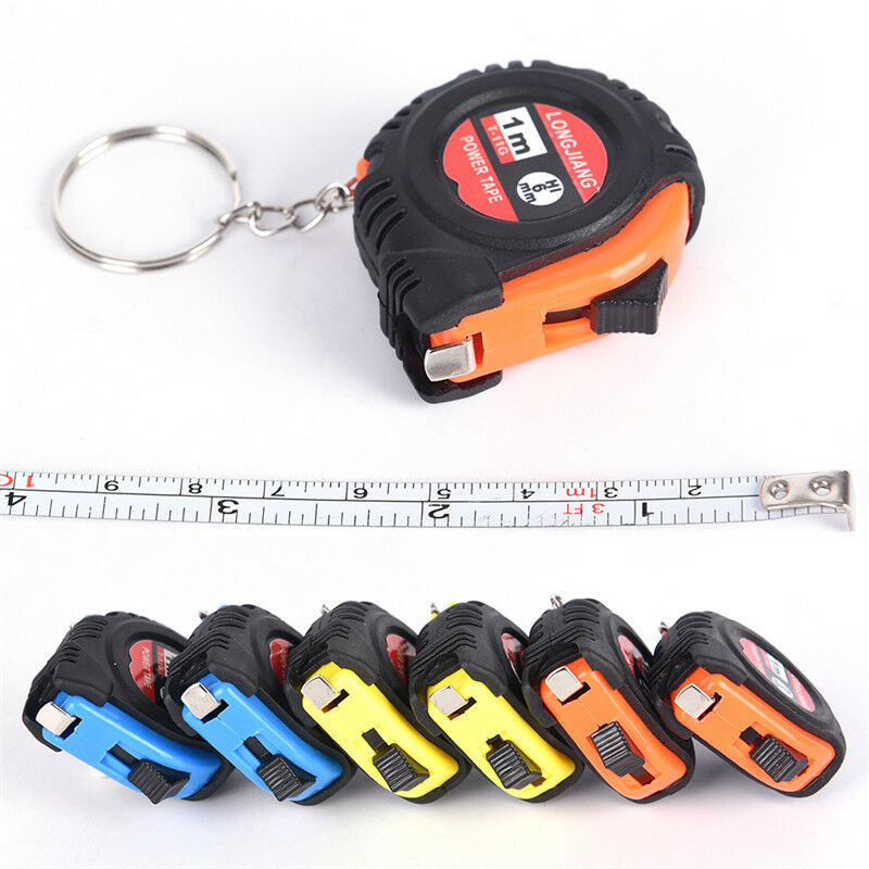2pcs Retractable Ruler Tape Measure Key Chain Mini Pocket Size 1m Measure.l8