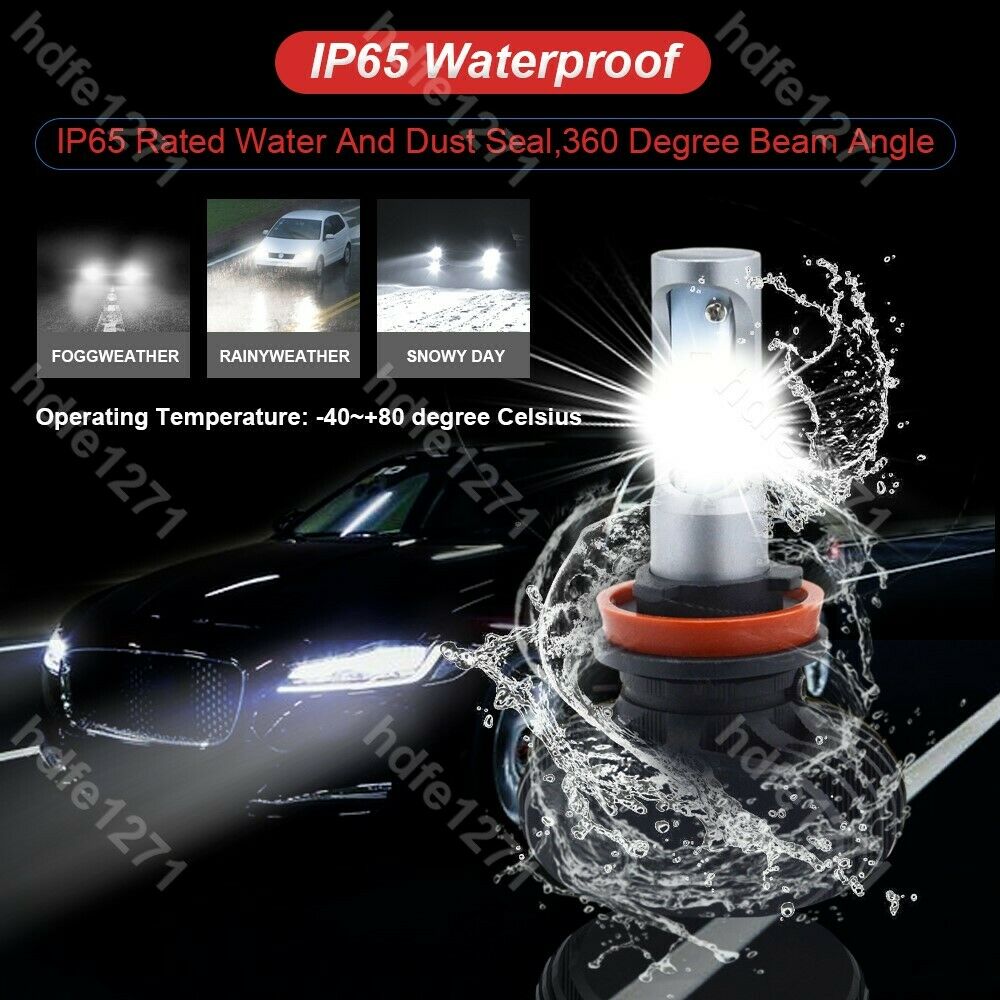 6X White LED Headlight Fog Light Bulb Upgrade Combo Replace fit GMC Acadia 07-12