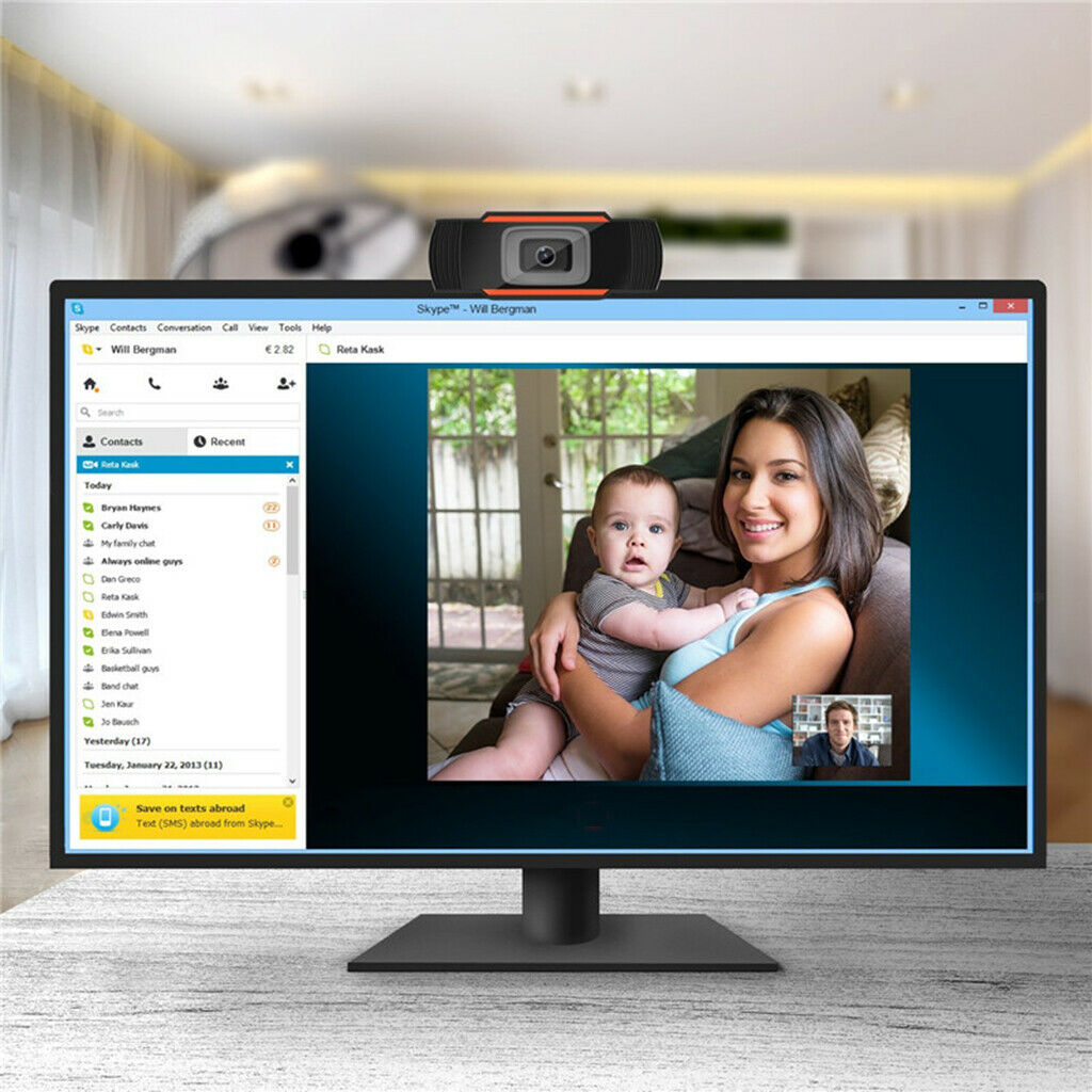 USB2.0 HD1080P PC Webcam Camera with Microphone Mic for MSN Skype Desktops