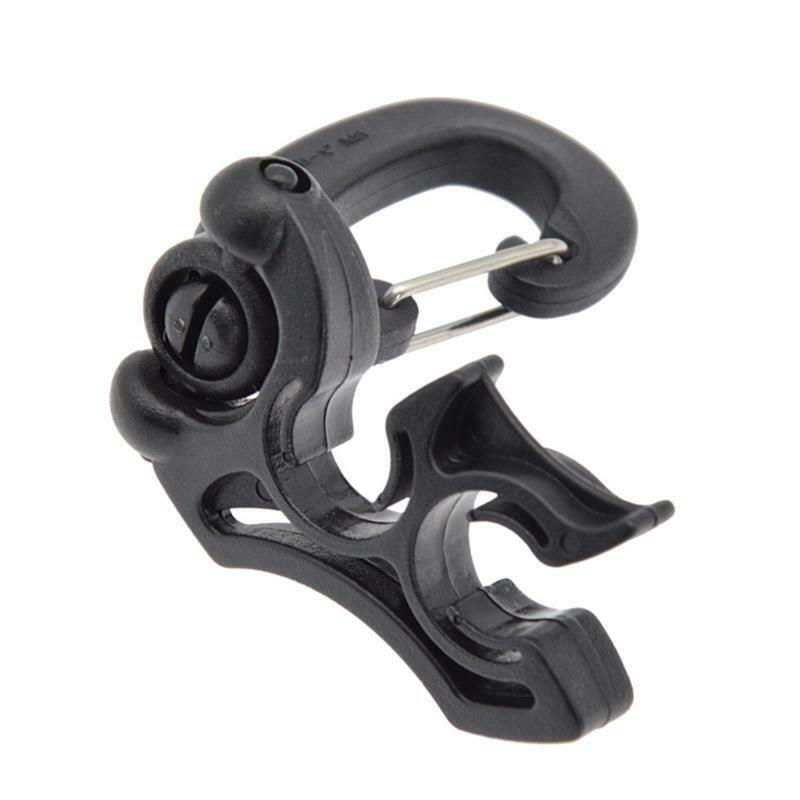 360° Rotation Scuba Diving Double BCD Hose Clip with Hook Snorkeling Accessories