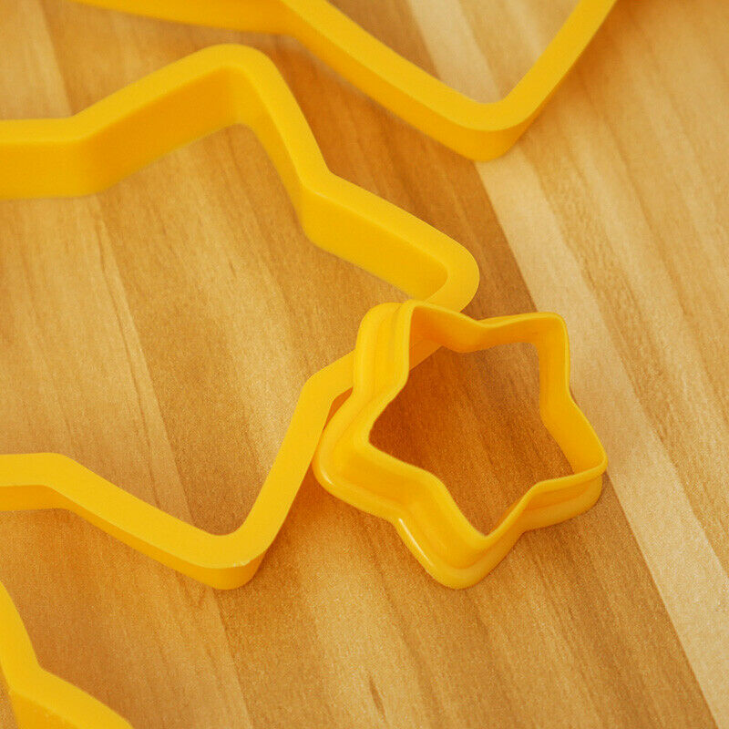 6Pcs/set Christmas Tree Cookie Cutter Stars Shape Cake Biscuit Cutter Mo.l8