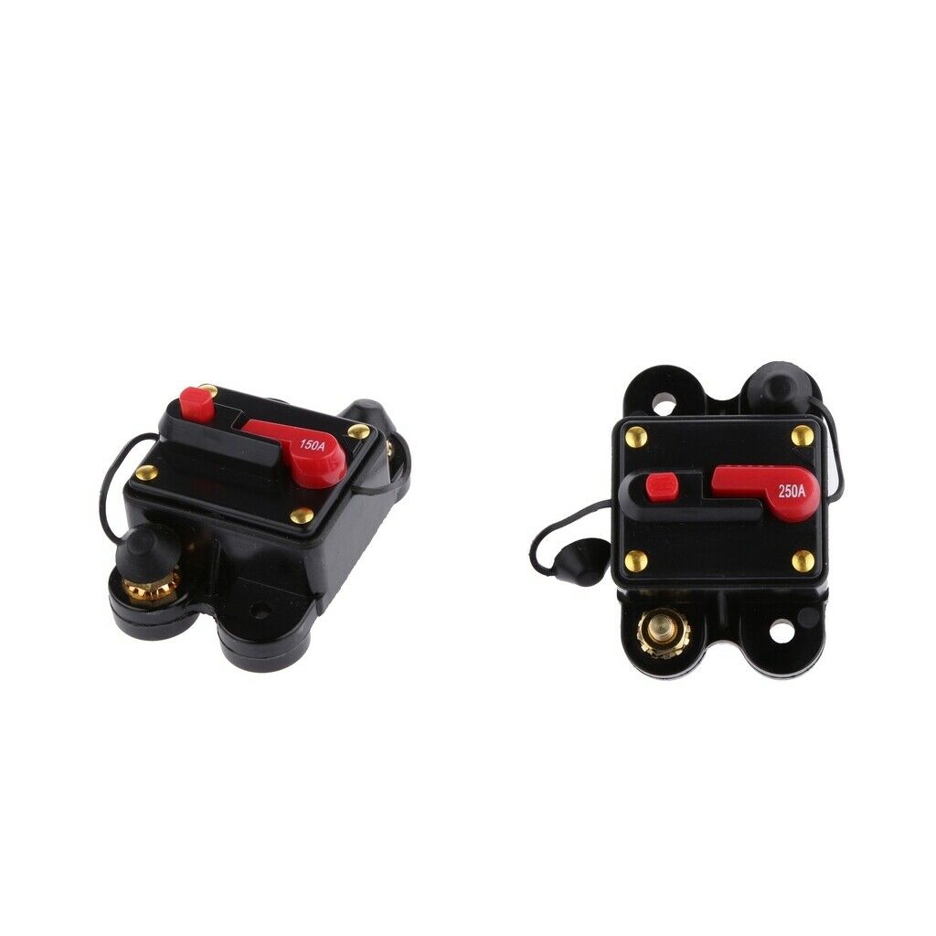 2pcs 12V-24V 150A 250A Car Auto Inline Marine Manual Circuit Breaker