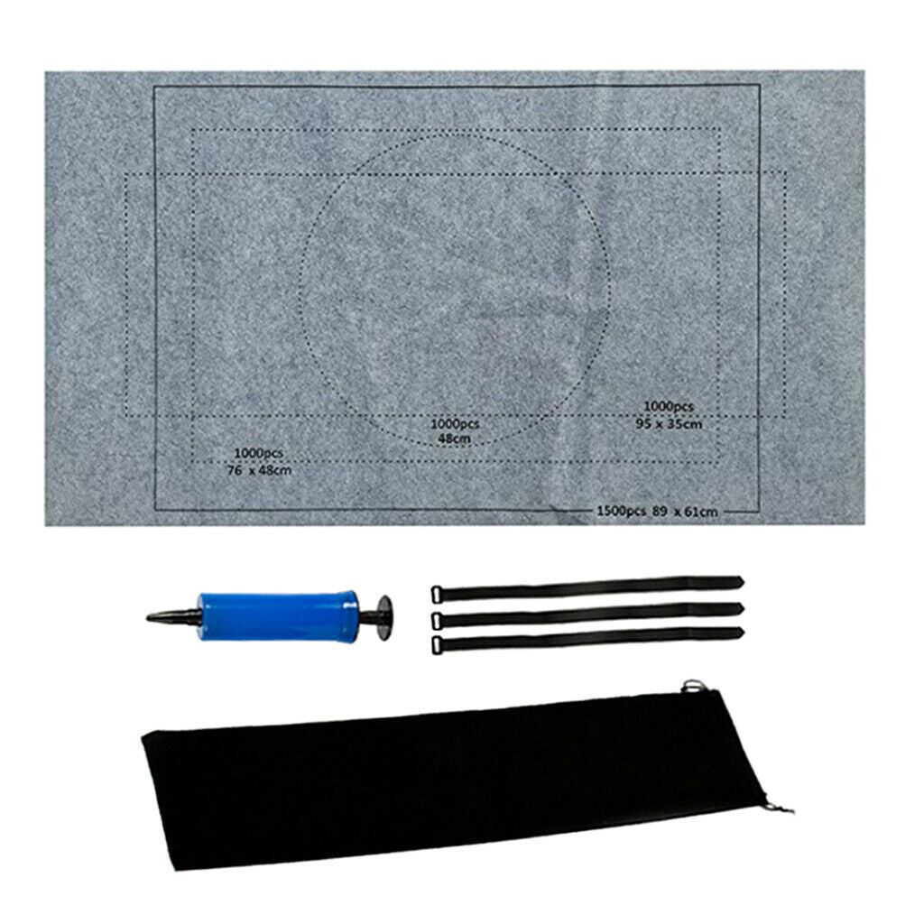 Jigsaw Puzzle Play Mat Saver Up to 1500 Pieces Puzzles Game Storage Bag Gray