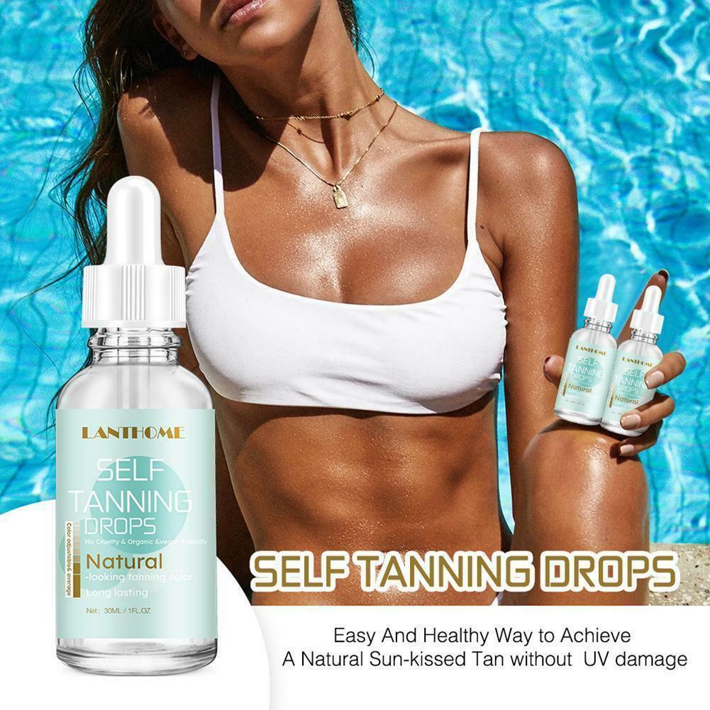 30ml Self Tanning Drops Body Face Tan Oil Natural Looking Color Men Woman