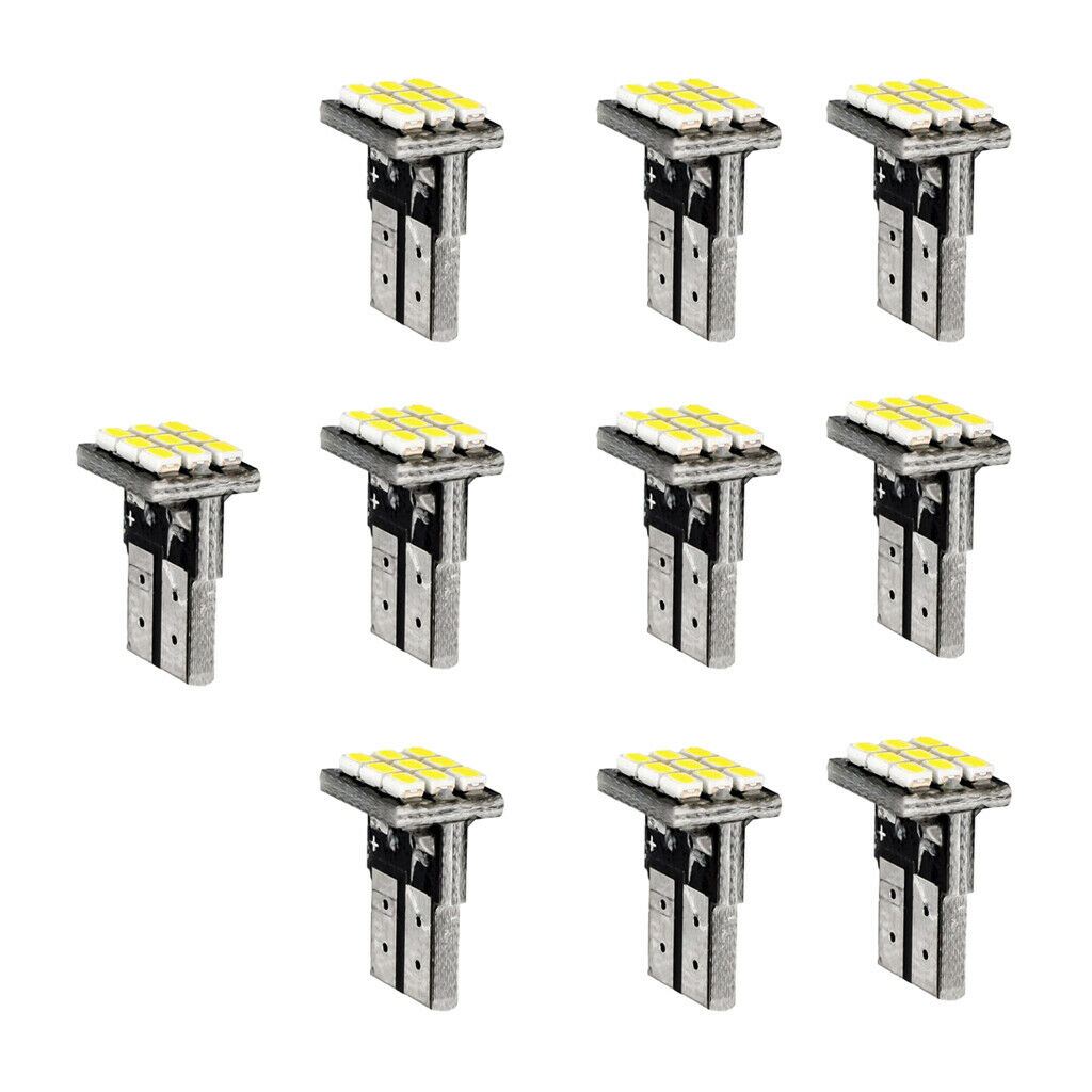 10 Pieces Universal T10 1206 12V DC LED Side Tail BrakeLights Turn Signal Bulbs