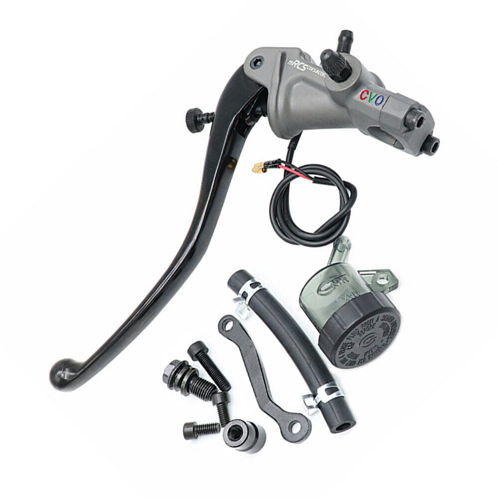 19 RCS Motorcycle Left Brake Master Cylinder Cable Clutch Brake Pump Universal