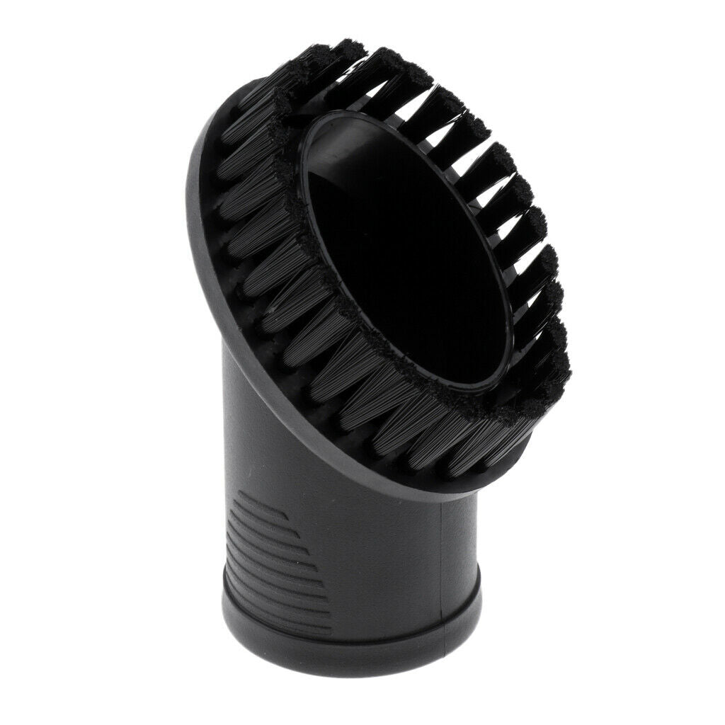2 pcs Universal 32mm/1.25" Dia. Vacuum Bristle Brushes Dust Brush Black