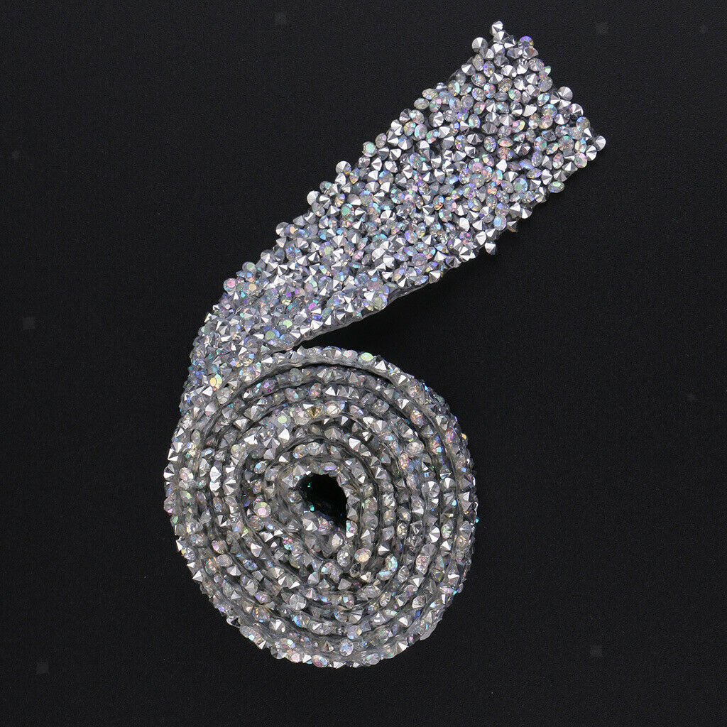 Rhetonone Trim Elegant Rhinestone Crystal Wedding Dress