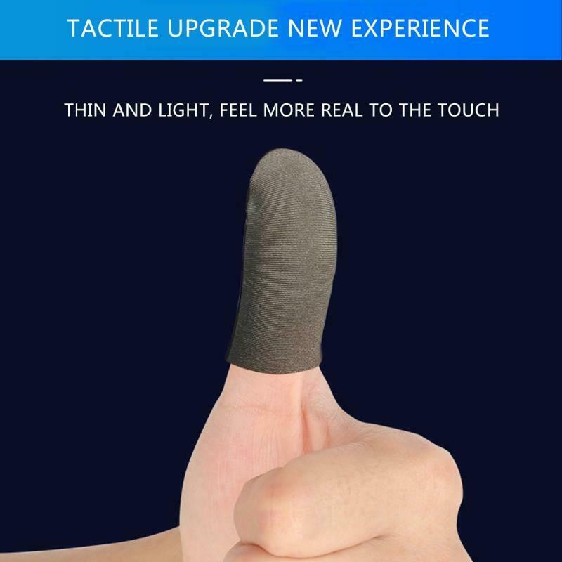1 Pair Gaming Finger Sleeves Breathable Thumb Finger Covers for Mobile Games