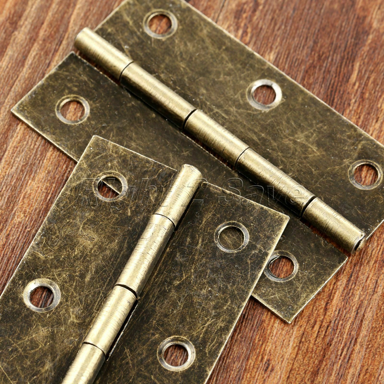 2.95"*1.65" Cabinet Wardrobe Door Hinge Retro Bronze Furniture Jewelry Box Hinge