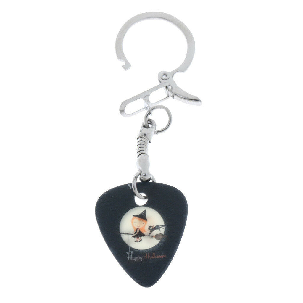 Guitar Bass Plectrum Luminous Keychain Key Fob Picks Girl