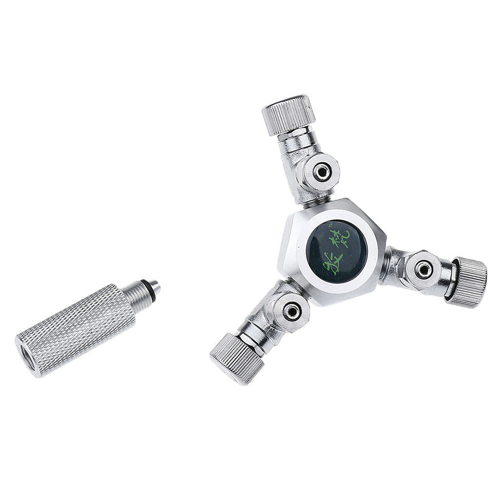 3 Three Way CO2 Splitter Convertor Regulator Needle Valve for Aquarium Tank