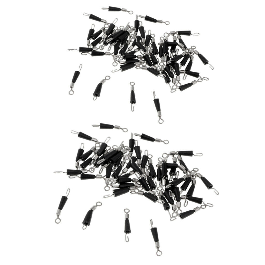 100Pcs Fishing Clips and Swivels Quick Change, High Strength Metal Fishing