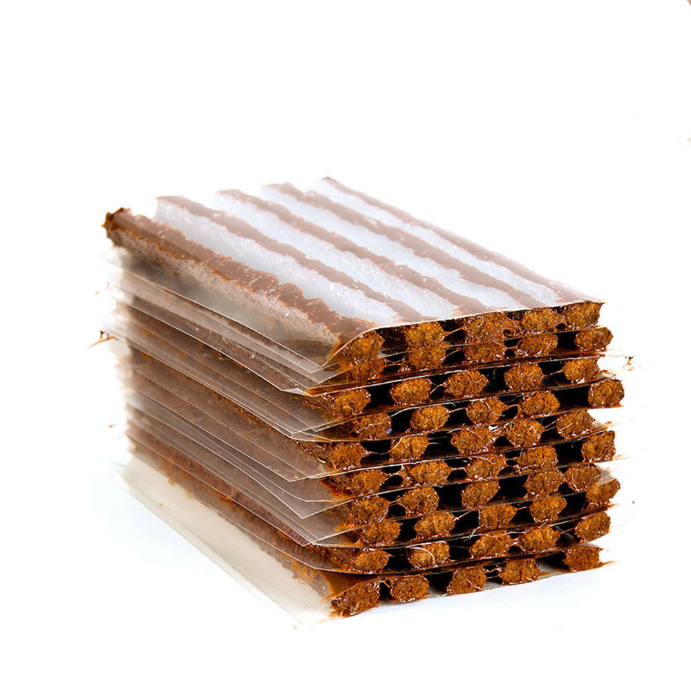 10x Auto Van Tyre Repair Tubeless Seal Strips Plug Tire Puncture Recovery Kits