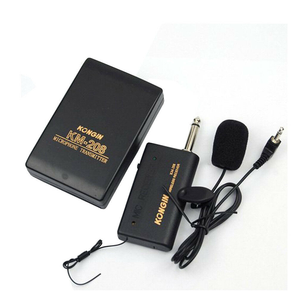 Wireless Lavalier Lapel Microphone System Mic FM Transmitter Receiver
