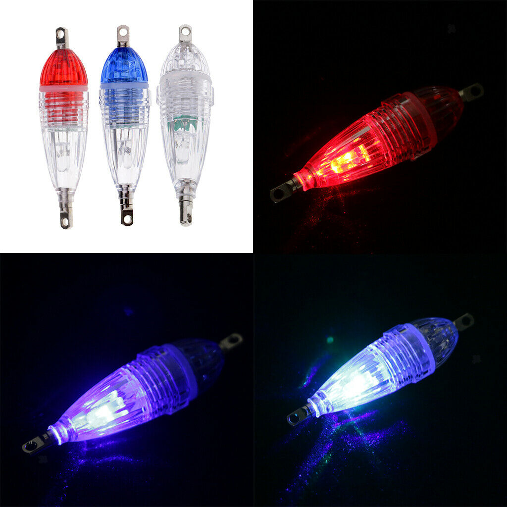 3pcs Underwater Drop LED Fishing Light Fish Lure Bait Attractor LED Flashing