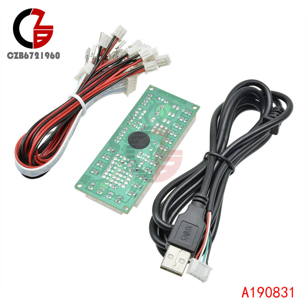 2PCS Zero Delay Arcade USB Encoder PC to Joystick For MAME Fight Stick Control