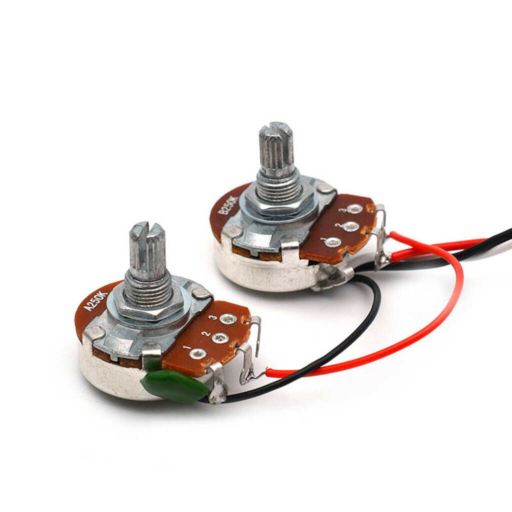 3 Way Toggle Switch Bass Wiring Harness Prewired   Pots 1V1T   Parts