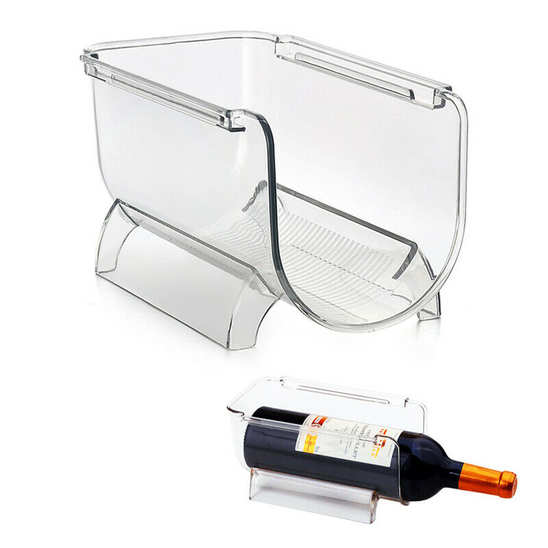 1Pack Refrigerator Organizer Kitchen Bottle Storage Rack Stackable Wine HoldBDA