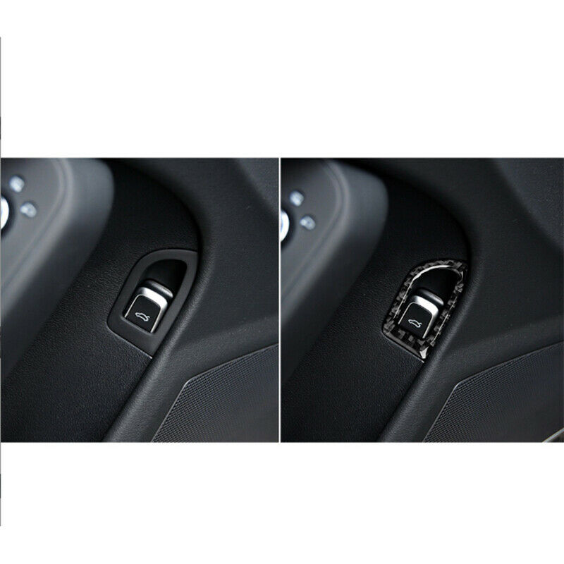 Carbon Fiber Rear Trunk Switch Button Frame Trim For Audi A4 B8 A5 Q5 2009-2016