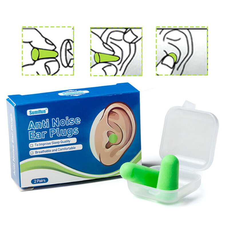4pcs/set Sponge Ear Plugs Soft Ear Plugs Tapered Travel Sleep Noise For StuDD