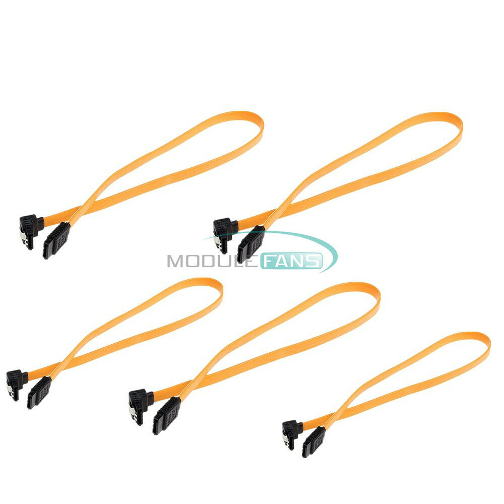 2PCS Serial SATA RAID DATA HDD Hard Straight-Right Angle 45cm Signal Drive Cable