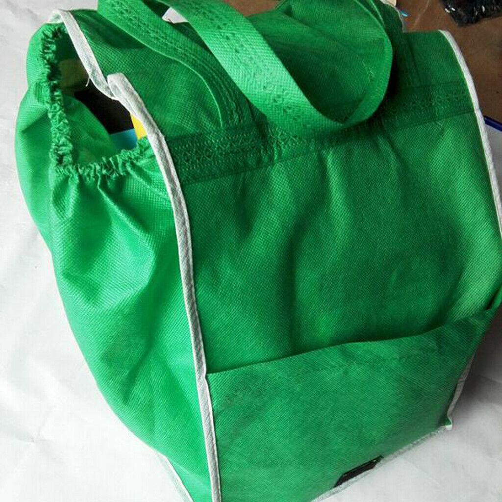 5 pieces of foldable, reusable supermarket shopping bags with clips
