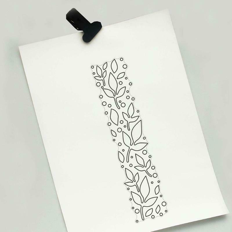 Leaf Strip Border Frame Metal Cutting Die Cuts Stencils for DIY Embossing Card